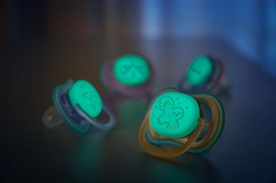 Philips Avent Ultra Air Day & Night 6-18 mois - 2 sucettes - bleu/gris - Pour jour et nuit SCF085/70