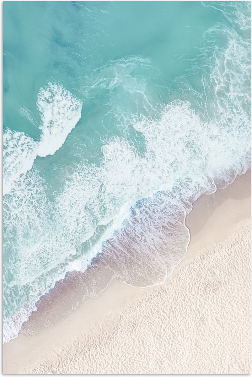 Poster 60x90 cm - Strand - Zee - Natuur - Zomer - Posters - Wanddecoratie badkamer - Muurd