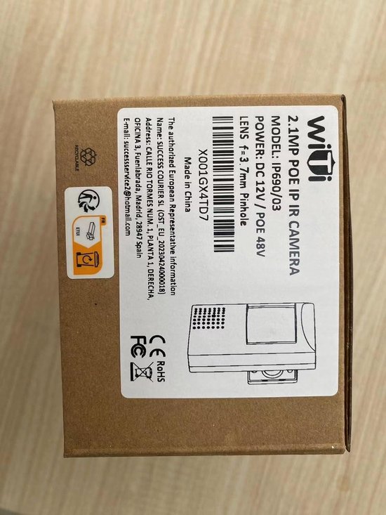 WiTi IP Kamera POE 1080P Full HD 2MP Pinhole Objektiv,PIR-Kameras mit eingebautem Mikrofon Audio und unsichtbaren Infrarot-LEDs,funktioniert für Sicherheitsüberwachung,NVR-Systeme,Ethernet H.265