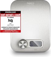 Bol.com Digitale Keukenweegschaal zonder Batterij Milieuvriendelijk en Duurzaam - Tot 5 kg in Stappen van 1 g - Roestvrij Staal aanbieding