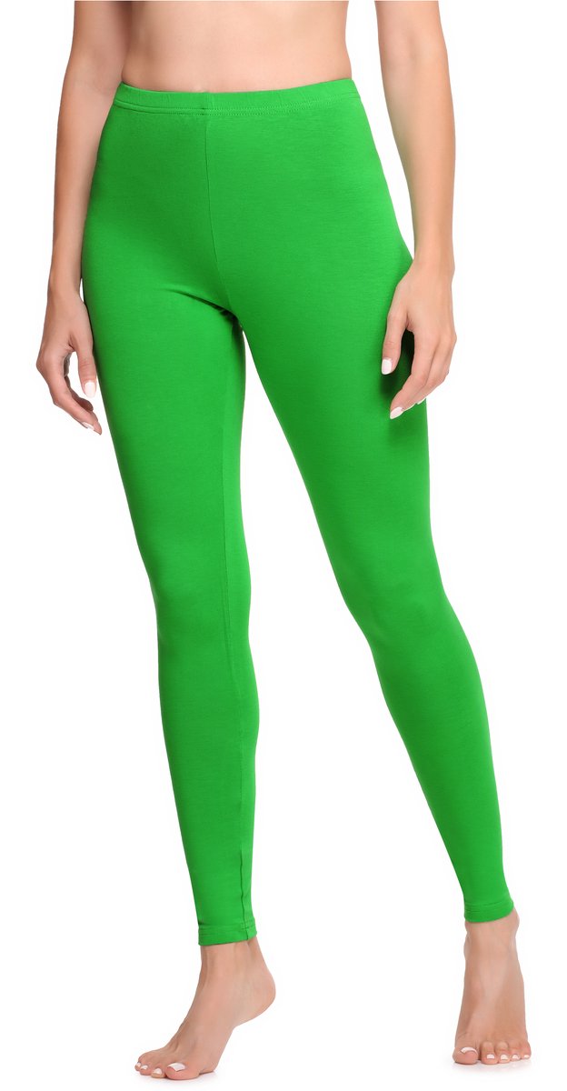 Ladeheid LA-LA40-133-LE Dames Leggings - Sport - Vrijetijdsbroek - Lang - Katoen - Sporbroek - Yogabroek - Groen - XXL