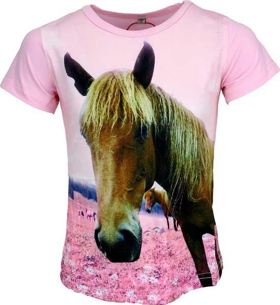 S&C Chemise Mignon cheval rose Kids & Filles Rose - Taille : 122/128