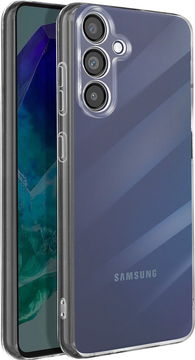 Avizar Hoes Geschikt voor Samsung Galaxy M55 Camera beschermer Clear, Transparant