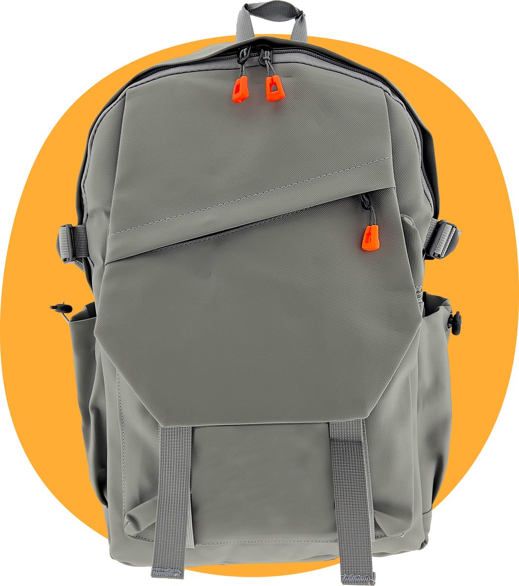 VOLQU® Rugzak - 36L - 15.6 inch - Laptop Rugtas - Schooltas - Heren en Dames - Laptoptas - Spatwaterdicht - Met USB Oplaadstation - Grijs