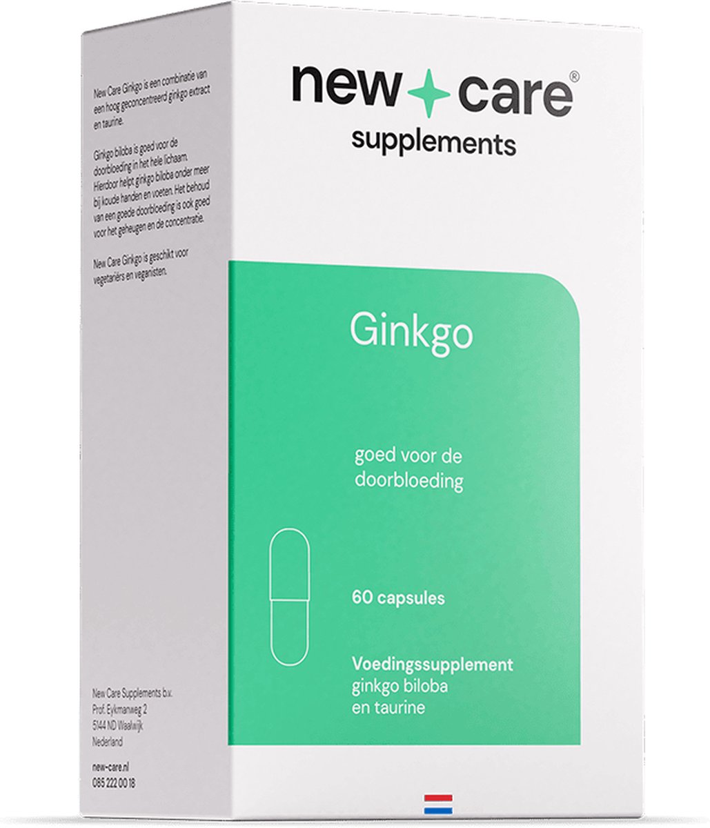 Goedkoopste New Care Ginkgo biloba - doorbloeding - geheugen & concentratie - 60 capsules - vegan