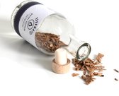 Vuurwater - Maak je eigen whisky - Fles met whiskysnippers van gebruikte whiskyvaten