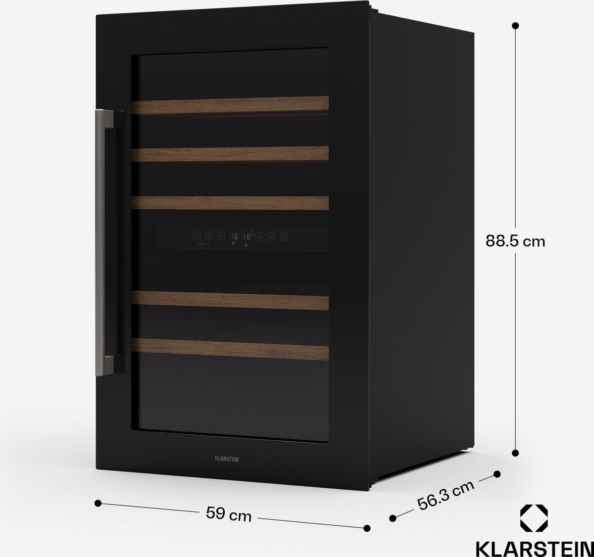 Klarstein Vinsider 57 Duo Wijnkoeler met 2 Zones en Houten Planken - Chal-Tec - €666,99