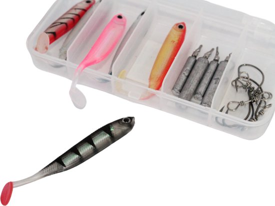 Kunstaas set - Pluggenset - visaas - snoek - baars - twisters - roofvis - Vissenaccessoires - Visgerei set - Gemengd visaas - LOUZIR van LOUZIR — afbeelding 2