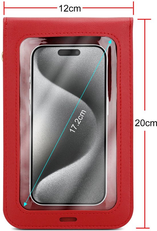 Mobielhoesje geschikt voor Huawei MATE 20 LITE in ROOD Etui Case Cover Handtas voor dames