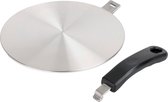 Inductie Adapterplaat - RVS - 24CM - Inductie Adapter Inductieplaat - Afneembaar Handvat - Inductie Beschermer