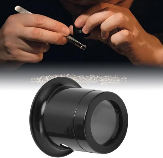 Vergrootglas voor Horlogemaker, Juwelier Lens Vergrootglas, Aluminium 10X Oog Vergrootglas Loep Reparatie Horloge Tool Vergrootglas Loep Lens Vergrootglas