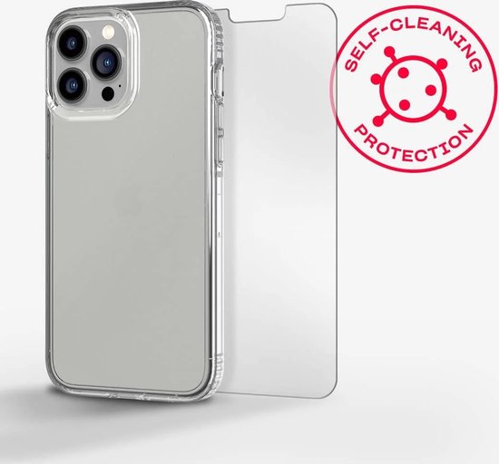 Tech21 Impact Glass Screen Protector with Anti-Microbial for iPhone 13 Pro Max - Clear