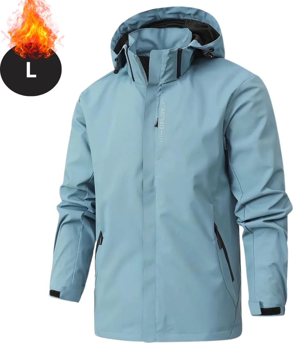 Nivard Windjas Voor Heren Parka Lente & Herfst Jas Volwassen Windjack Windbreaker Outdoor Hemelblauw