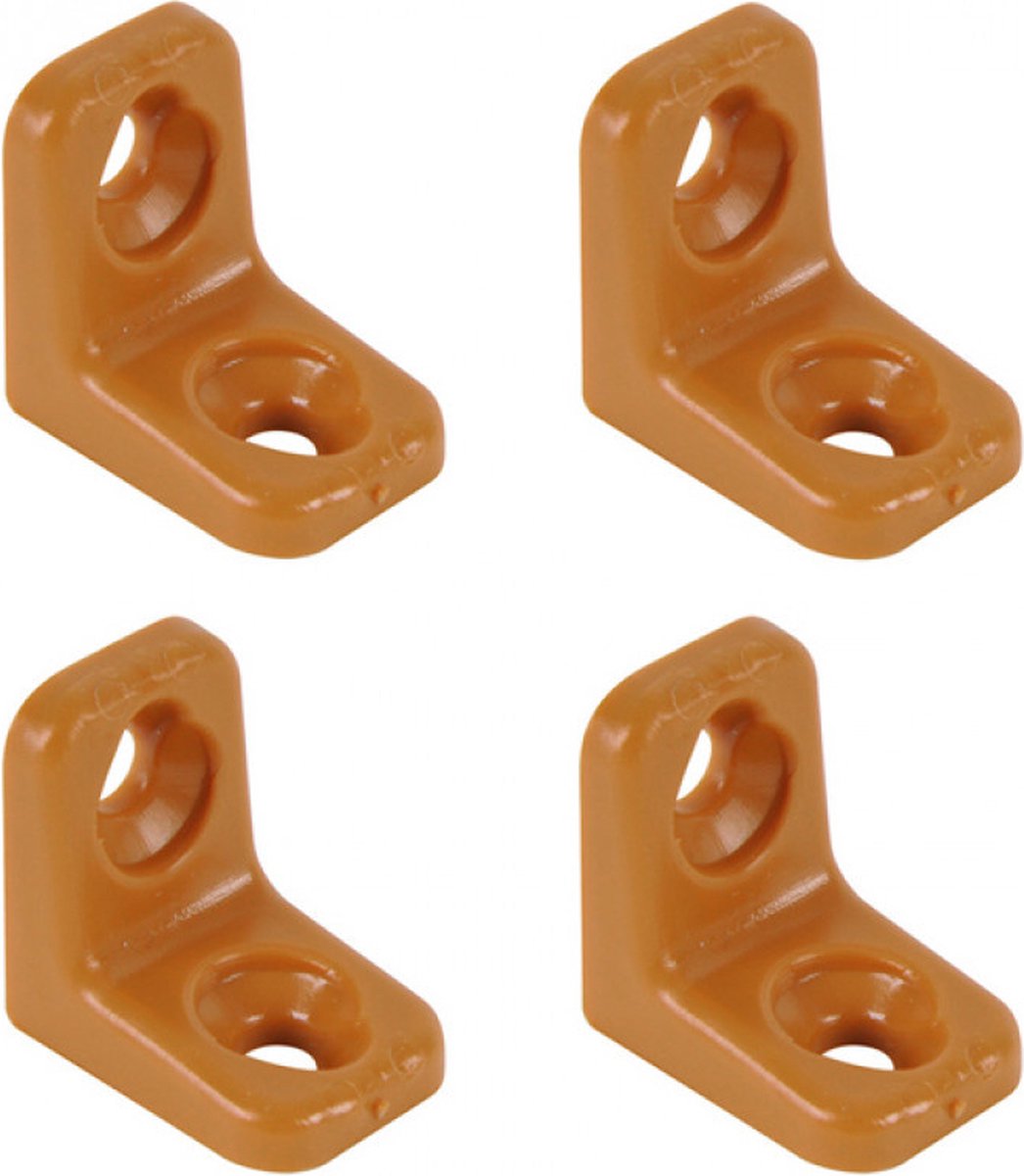 Meubelverbinder beige kunststof à 4 stuks.