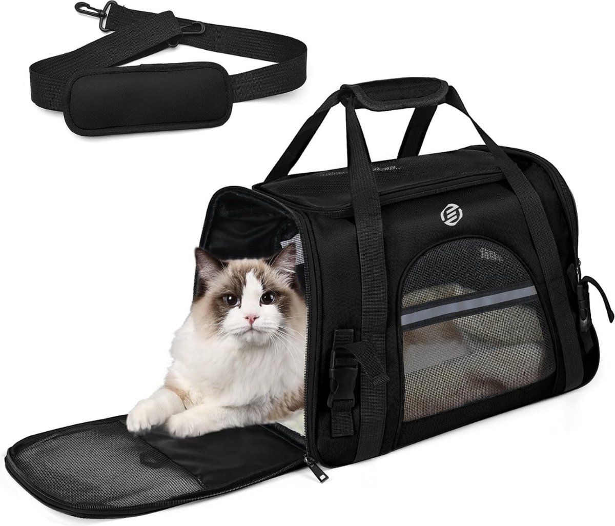 Equivera Katten Vervoersbox - Kattenvervoersbox - Reistas Katten - Reismand - Kattendraagtas - Transporttas