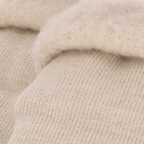 Morethansocks - Chaussettes pantoufles unisexes - Beige - Taille 41/42 - Chaussettes d'intérieur - Chaussettes pantoufles antidérapantes