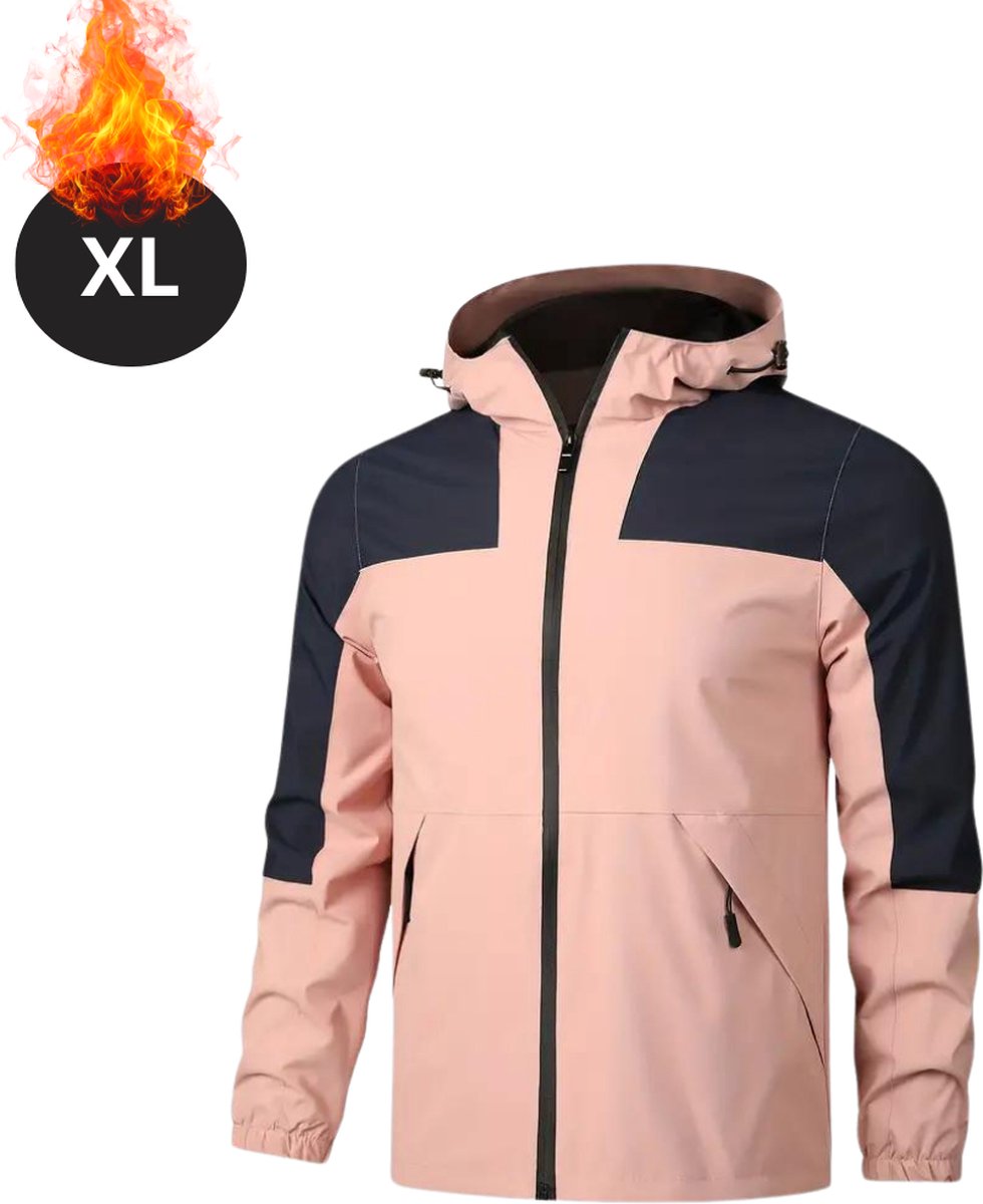 Nivard Windjas Voor Heren Parka Lente & Herfst Jas Volwassen Windjack Windbreaker Rits Roze