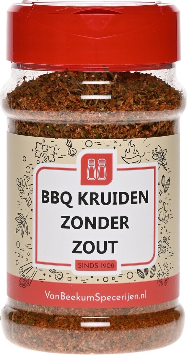 Goedkoopste Van Beekum Specerijen - BBQ Kruiden Zonder Zout - Strooibus 125 Gram