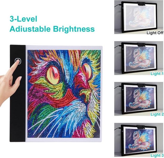LED Tracing Light Box Board met USB-stroomkabel instelbare helderheid A5 Art Drawing Copy Pad voor kunstenaars schetsen