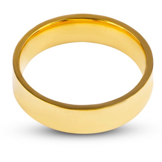 Bague Pour Homme Dorée – Haute brillance – Acier – Bagues Hommes Femmes – Cadeau pour homme – Cadeaux Masculins