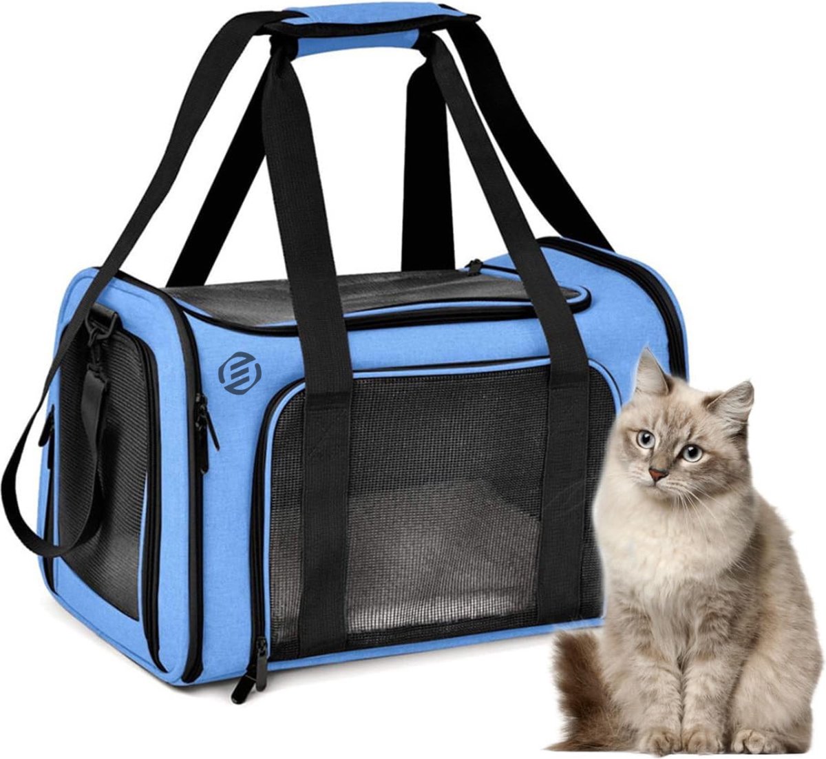 Equivera Katten Vervoersbox - Kattenvervoersbox - Reistas Katten - Reismand - Kattendraagtas - Transporttas