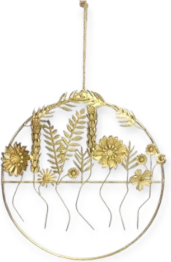 Imbarro - Cintre - Cintre mural - Ornement - Or - Fleurs - Métal