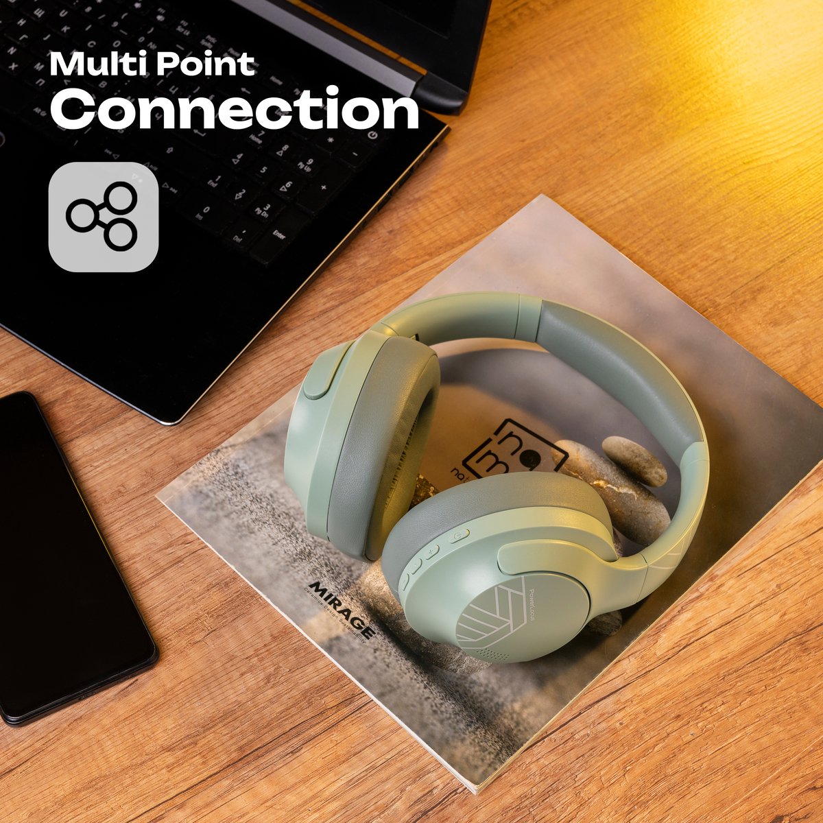 PowerLocus P3 Bluetooth Koptelefoon Draadloos 50 Uur - afbeelding 2