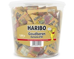 foto van Haribo Goudberen - snoep - silo met uitdeelzakjes - 100 stuks à 1000g