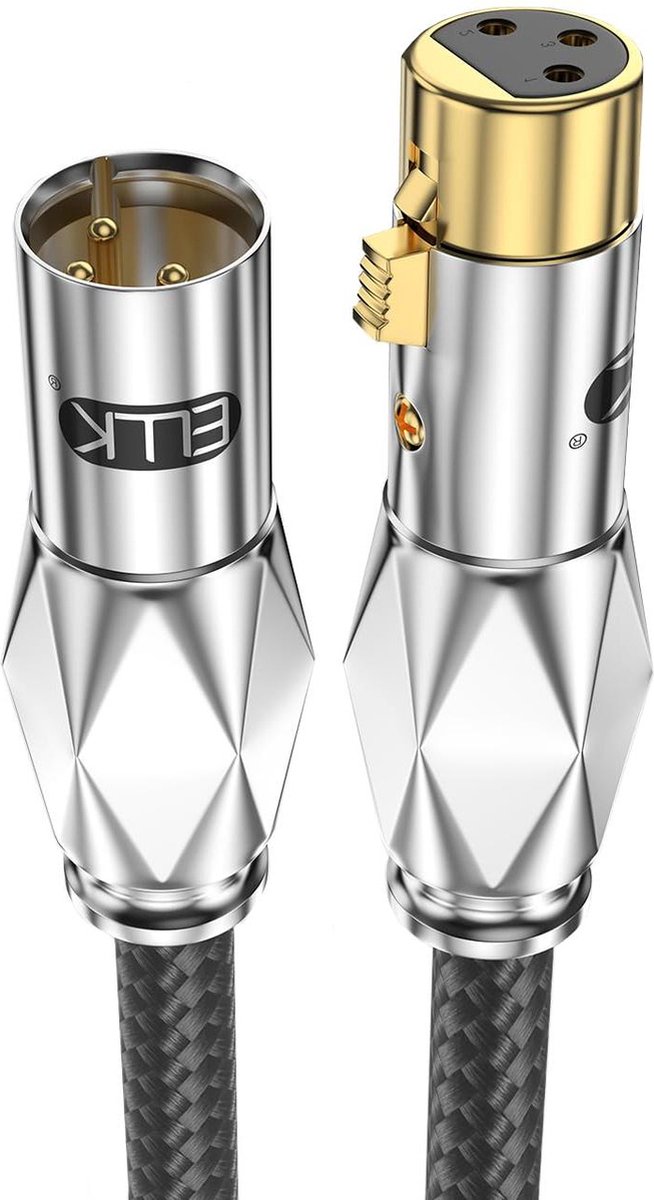 5m XLR-DMX Cable XLR Plug to XLR Socket Microphone Compatible Studio Equipment PA Mixer Active Speakers