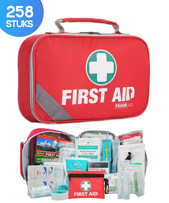 258 delige EHBO kit - EHBO koffer - pleisters -...