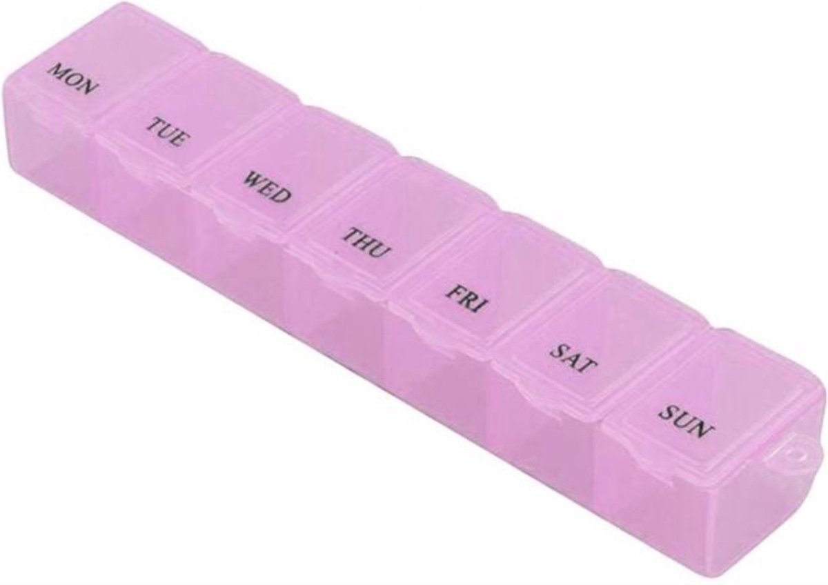Goedkoopste Scoby - Pillendoos 7 Dagen - 7 Vakjes - Medicijnen Planner - Roze
