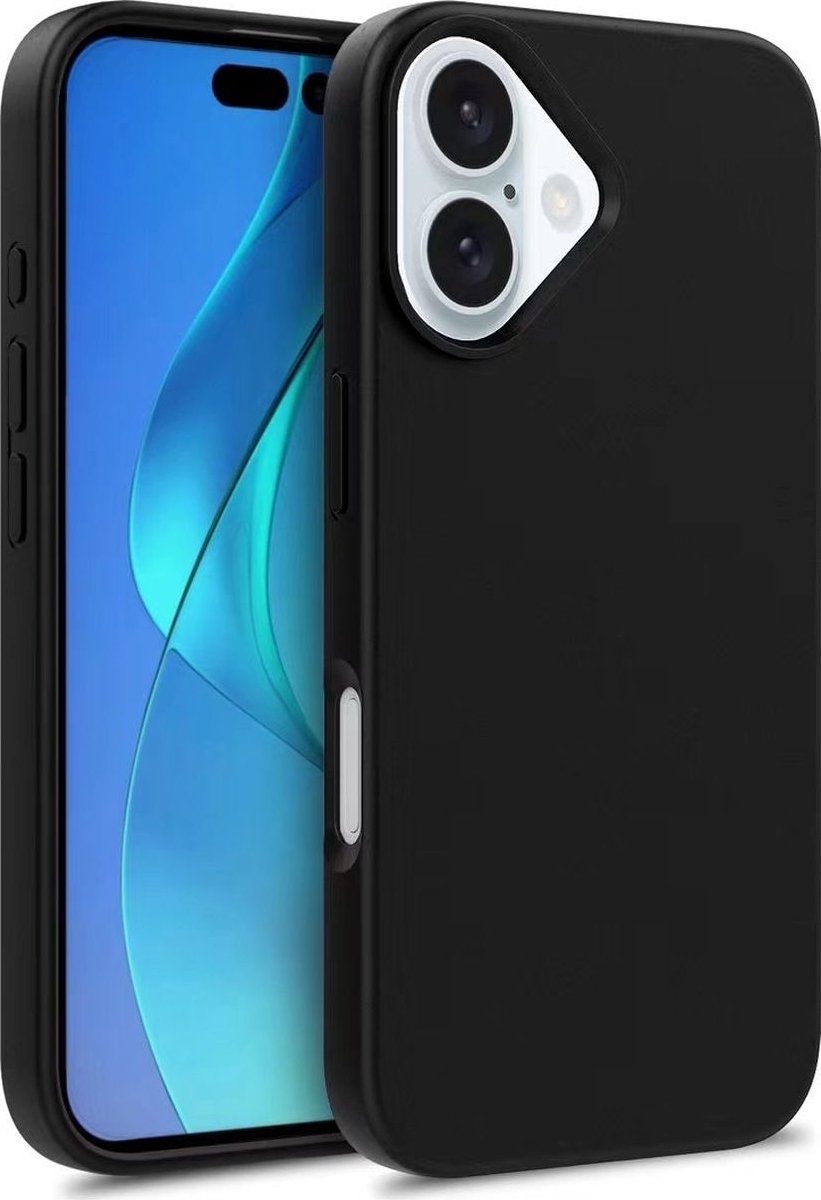 Mobigear Hoesje geschikt voor Apple iPhone 16 Telefoonhoesje Eco Friendly | Mobigear Bio Backcover | iPhone 16 Case | Back Cover - Zwart