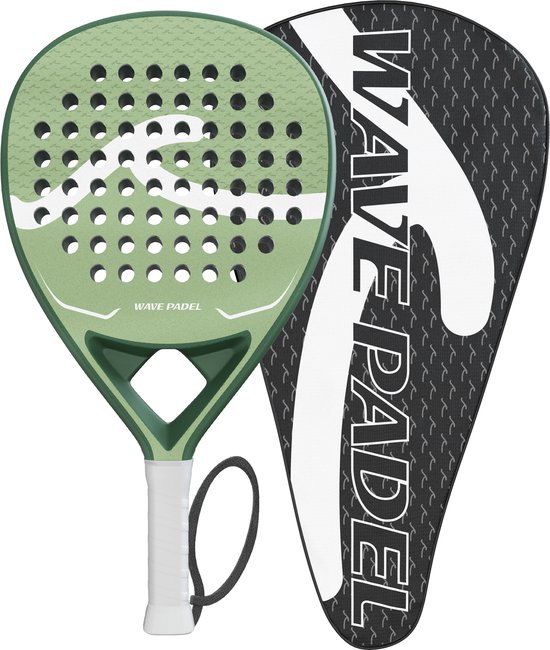 Padel Racket van WAVE PADEL® - 100% Carbon - Inclusief Padeltas - Voor mannen...