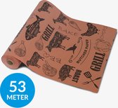 Butcher Paper-Bedrukt-53 meter-Slagerspapier-BBQ accesoires-BBQ-Vetvrij Papier-100% Houtpulp-barbecue accessoires