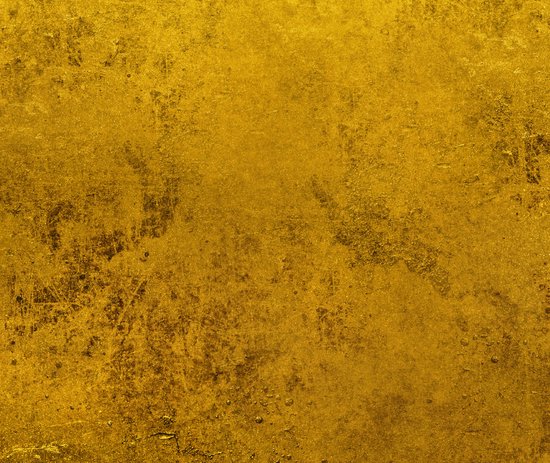 Cercle mural 120cm Métal jaune abîmé