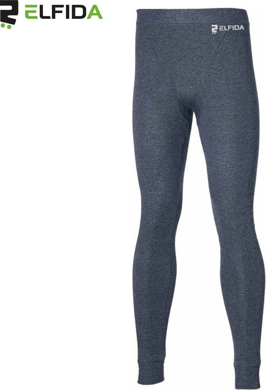 Elfida - Thermobroek Heren - Thermokleding - Thermo Broek Antraciet - Thermo Ondergoed Heren - Maat XL