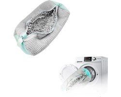 Schoenenwaszak, waszak voor wasmachine en droger, herbruikbare schoenenwaszak voor alle soorten en maten schoenen (grijs 1 stuk)