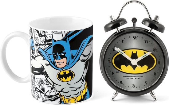 Wekker Set porselein zwart Mug - Batman - 2 stuks