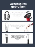 Instructies voor foliesnijder, wijnshenker en vacuümpomp.