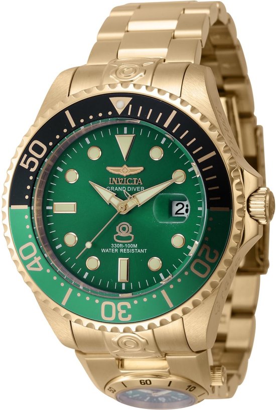 Invicta Grand Diver 3045 Heren Horloge - Waterdicht - Analoog