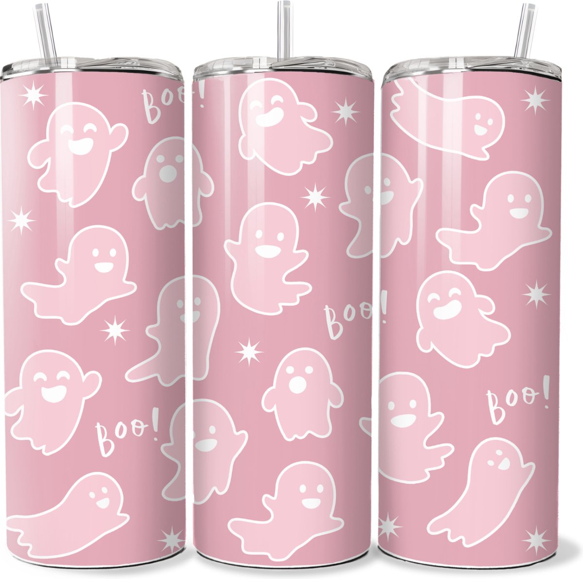 KadoDash - Tumbler - Drinkbeker - Isolatiebeker - Waterfles - Halloween - Boo