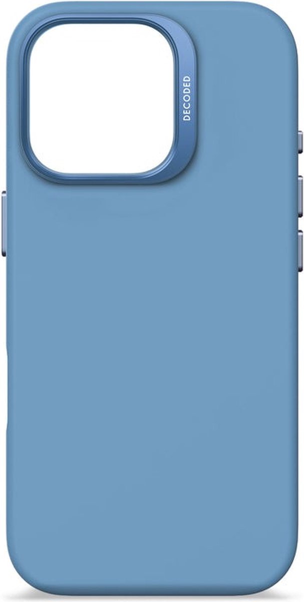 Siliconen Hoes iPhone 16 Pro MagSafe Compatibel Soft-Touch Antibacterieel Schokbestendig Air Blauw - Afbeelding 2