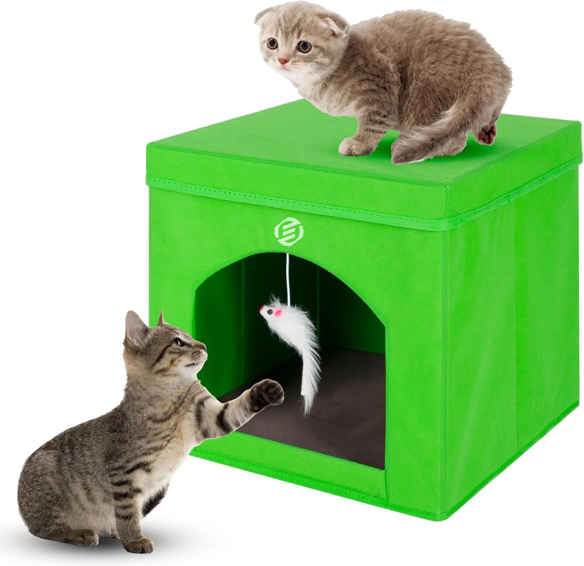 Equivera Kattenhuis Voor Buiten - Kattenhuis Buiten - Kattenhok - Kattenhuisje - Kattenvilla - Kattenhok Buiten
