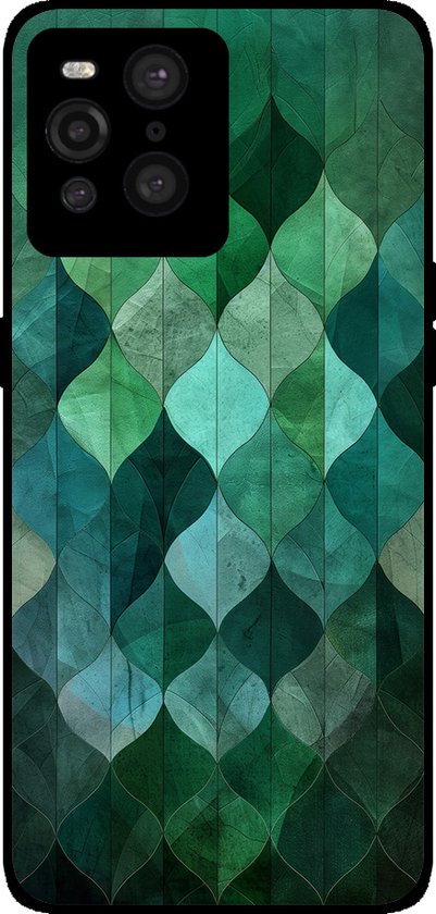 Smartphonica Coque pour Oppo Find X3 Pro avec imprimé feuilles vertes - Coque arrière en TPU avec motif feuille verte - Vert pour Oppo Find X3 Pro