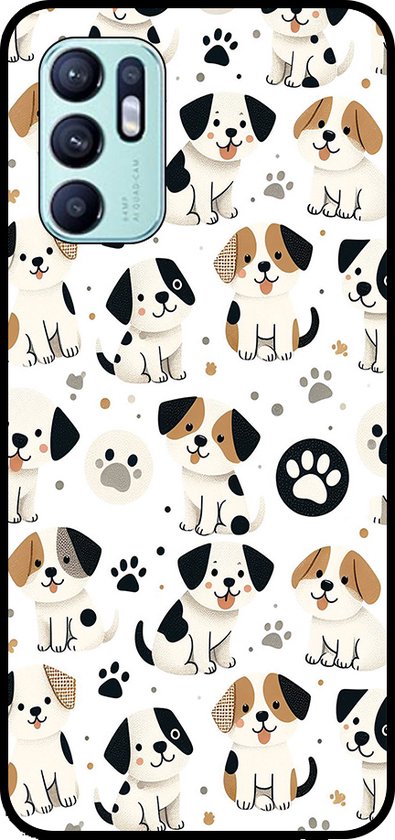 Coque de téléphone Smartphonica compatible avec Oppo Reno6 4G avec imprimé chien - Coque arrière en TPU motif chien compatible avec Oppo Reno6 4G