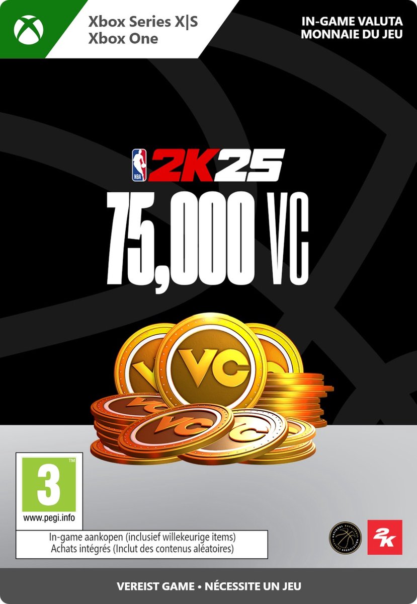 NBA 2K25: 75,000 Virtual Currency Pack - Xbox Series X|S/Xbox One - In-Game Tegoed