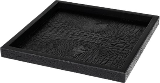Cartello Home - Plateau - 40X40 - Zwart - Croco - Hydrofuge et anti-salissures