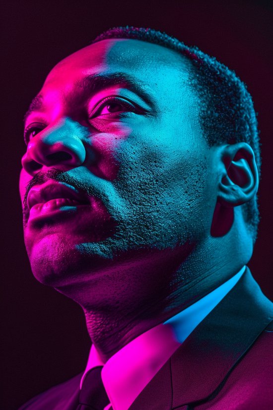 Foto: Martin luther king jr poster historisch poster iconisch poster spreker poster mensenrechten poster zwart wit poster 60x90cm wanddecoratie muurposter 3578 geschikt om in te lijsten
