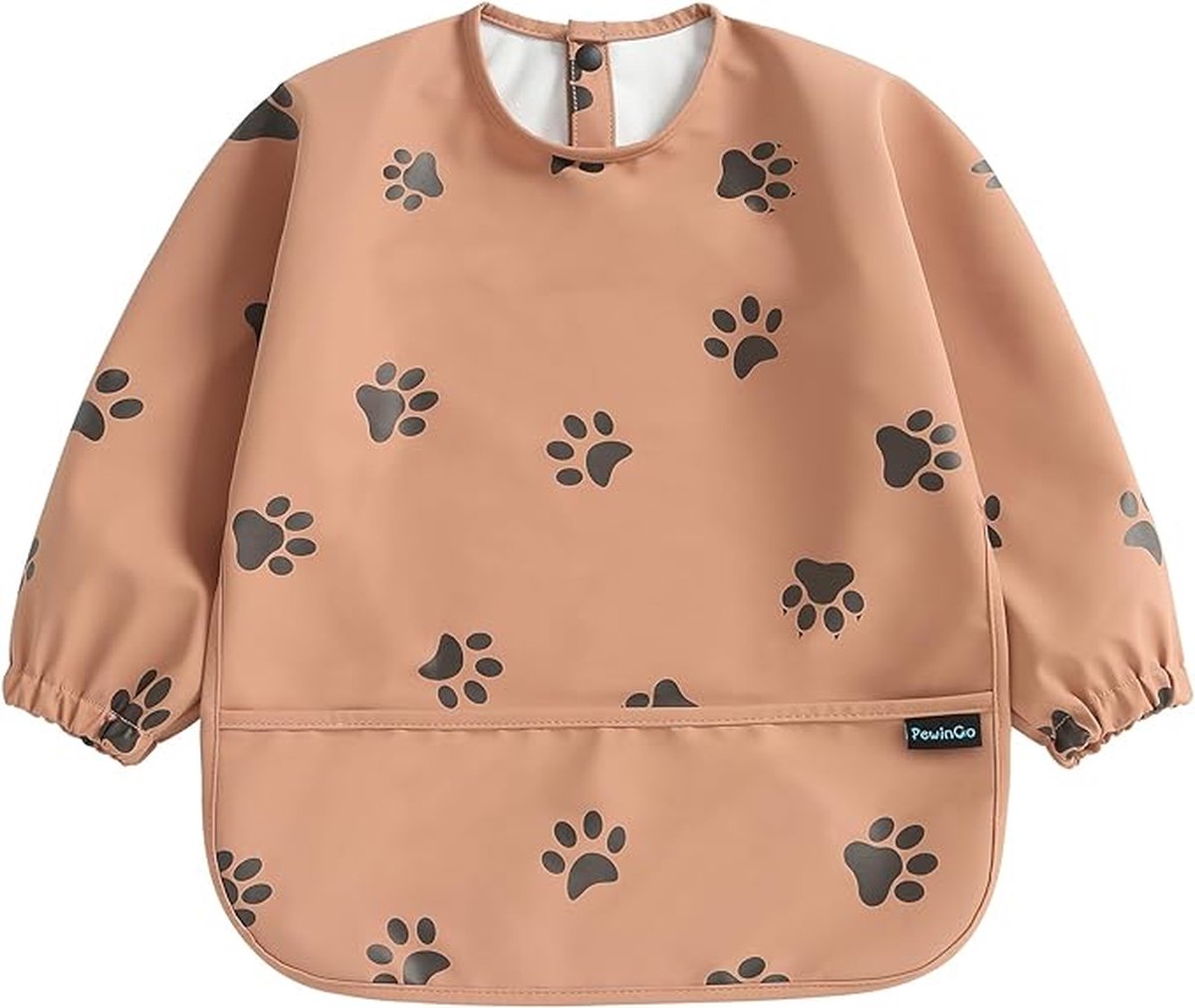 Goedkoopste PewinGo speen slab met lange mouwen & BLW, zacht en huidvriendelijk materiaal, waterdicht, gemakkelijk schoon te maken en machinewasbaar, voor baby's, peuters en jongeren