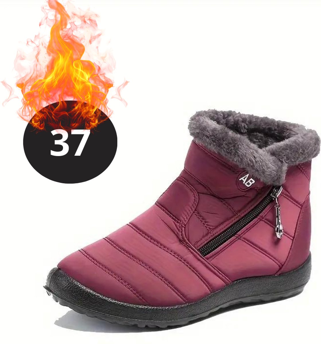 Bovista Snowboots Sneeuwschoenen Sneeuwboots Dames Wintersport Ski Skischoenen – 37 Rood
